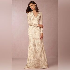 NWT Anthropologie BHLDN Needle & Thread Beaded Embroidery Cosima Gown Size 6